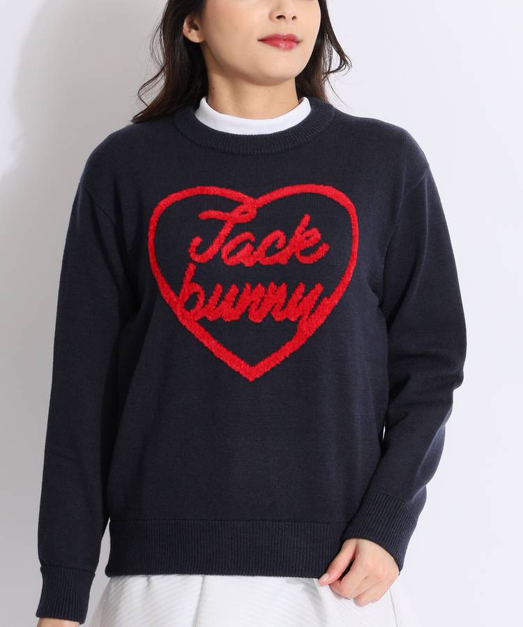 ジャックバニー JB 【ストレッチ】モールロゴインターシャ編み