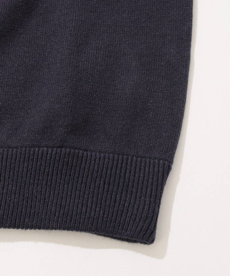 ジャックバニー JB 【ストレッチ】モールロゴインターシャ編みクルー