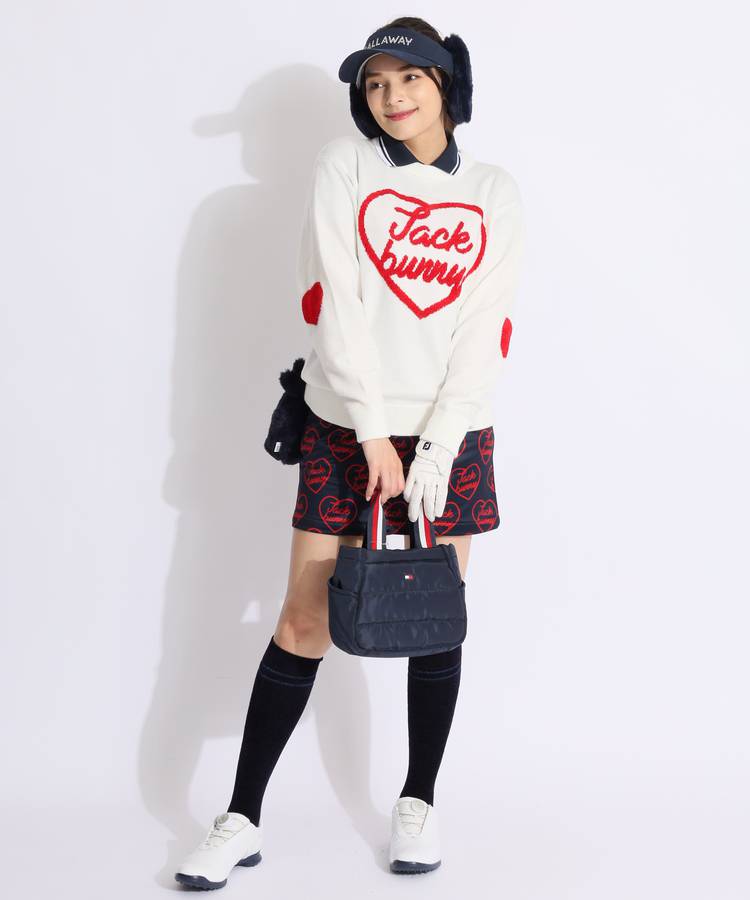 ジャックバニー JB 【ストレッチ】モールロゴインターシャ編み