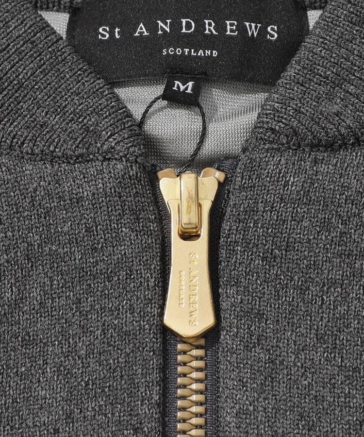 セントアンドリュース SA 裏地付きラグランニットブルゾン レディース