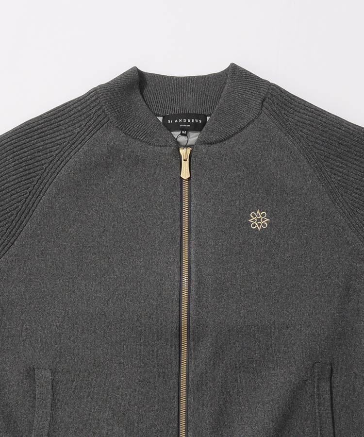 セントアンドリュース SA 裏地付きラグランニットブルゾン レディース