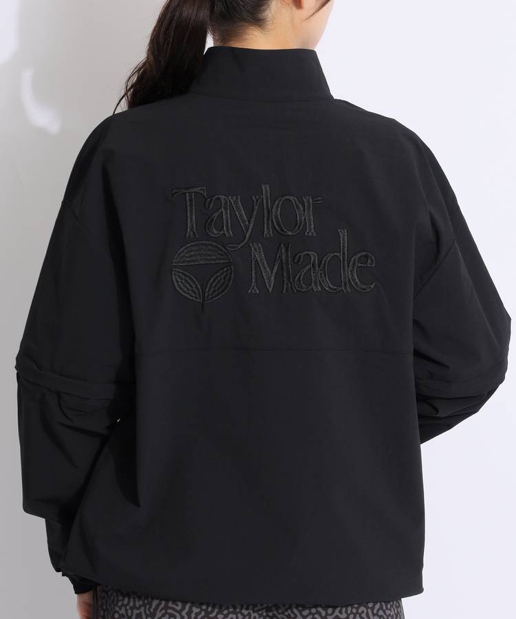 サイズ：O TAYLOR MADE テーラーメイド  2WAY ハーフジップジャケット  ブラック系 [240101480118] ゴルフウェア メンズ ストスト テーラーメイドゴルフ TG 【ユニセックス】【撥水防風】2WAY
