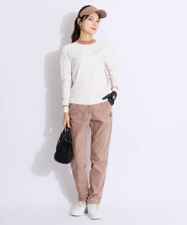 アルチビオ AR 配色立体ロゴニットプルオーバー レディース