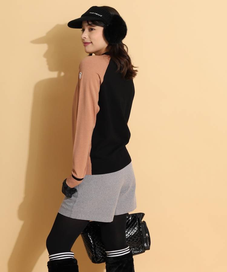 アルチビオ AR 配色立体ロゴニットプルオーバー レディース