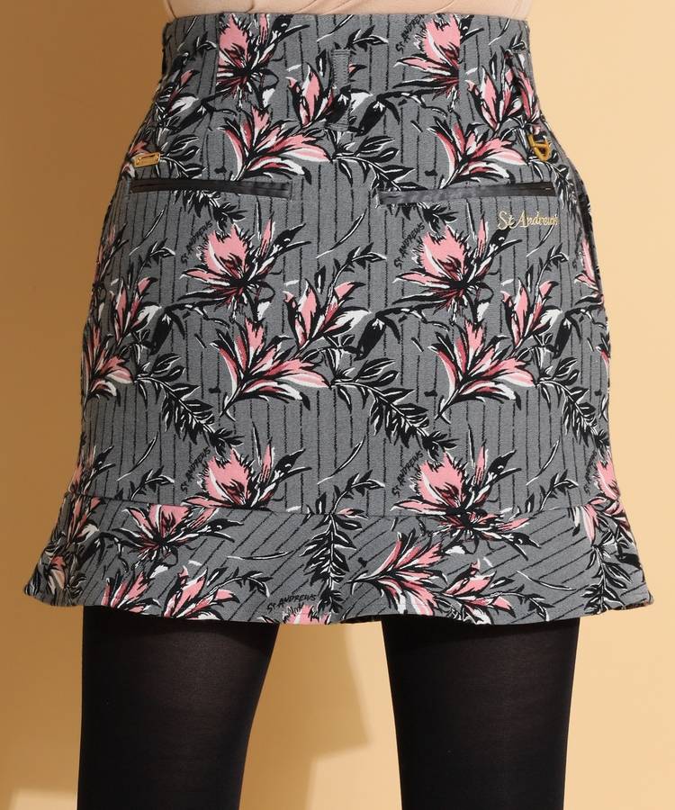 セントアンドリュース SA 【ストレッチ】フラワーストライプ柄フレア