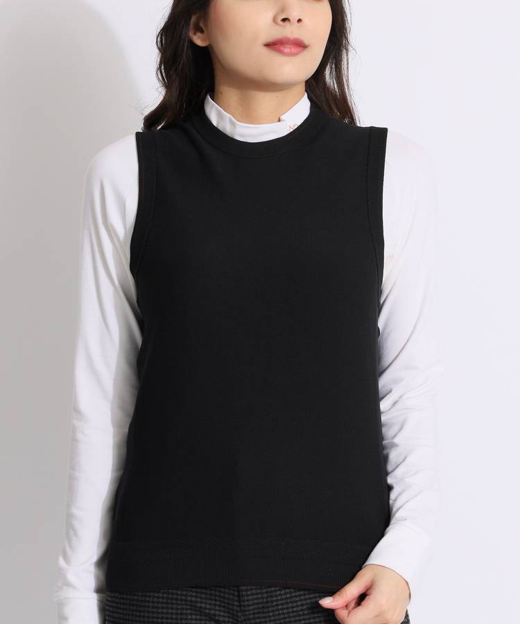 ブリーフィングゴルフ BR バックロゴクルーネックニットベスト