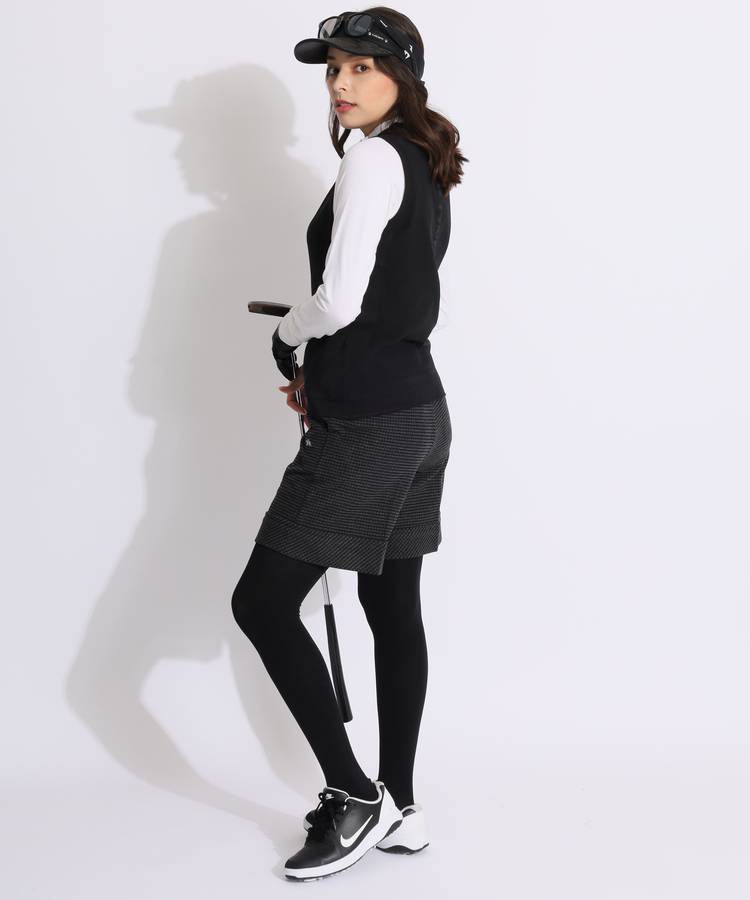 【美品!!】ブリーフィング ベスト レディース サイズM ブリーフィングゴルフ BR バックロゴクルーネックニットベスト