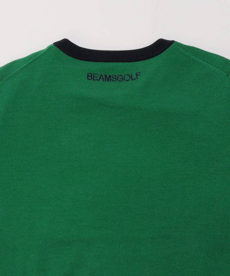 ビームスゴルフ BE 【防風ストレッチ】裏地付きクルーネックニット