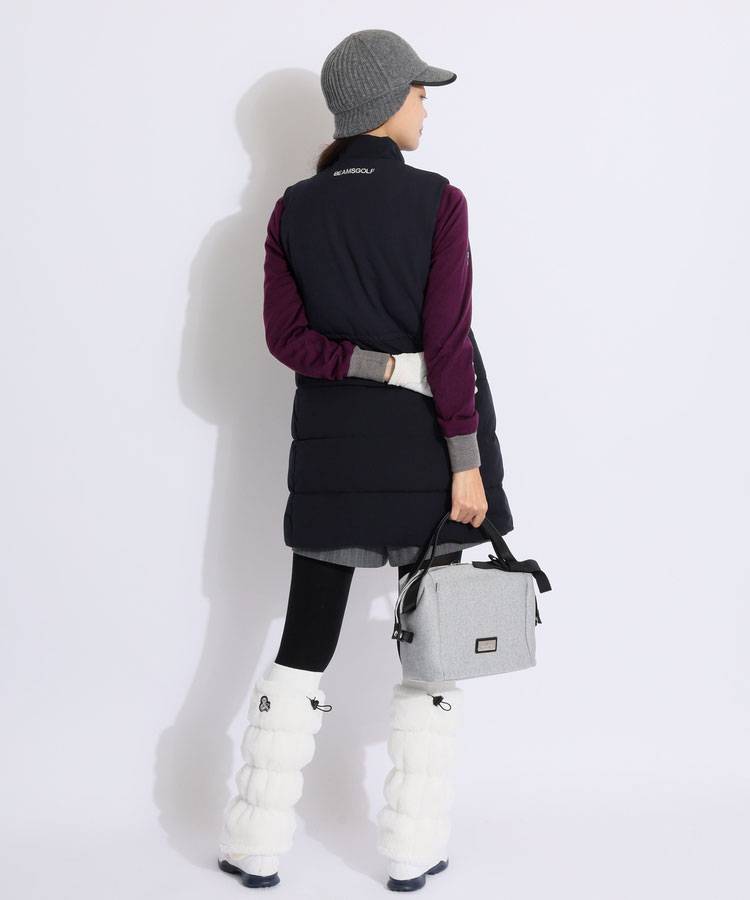 ビームスゴルフ BE 【防風ストレッチ】裏地付きクルーネックニット