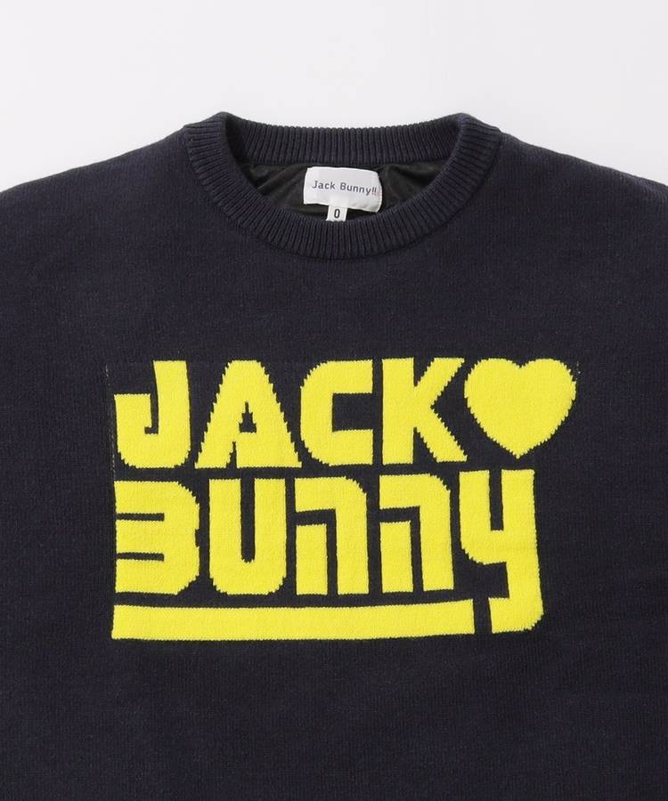 ジャックバニー JB 【防風】ジャガードロゴ裏地付きクルーネック