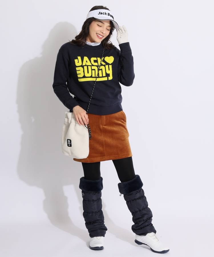 ジャックバニー JB 【防風】ジャガードロゴ裏地付きクルーネック