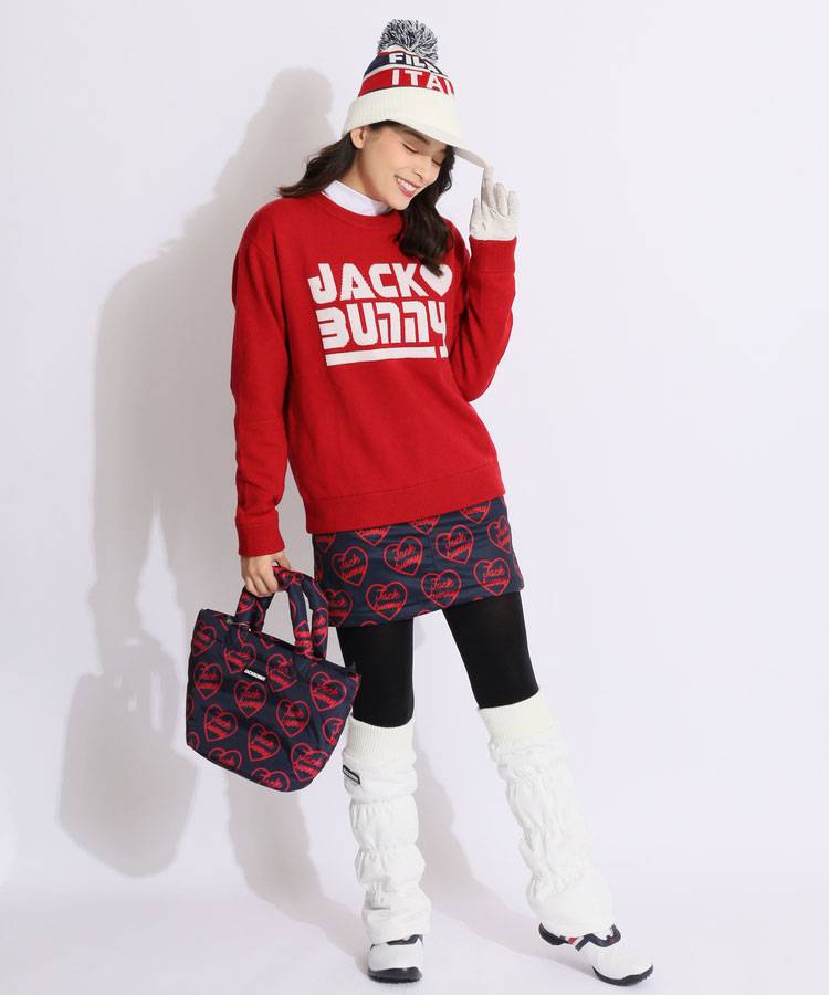 ジャックバニー　カラフルロゴニットセーター　レディース　ゴルフ　サイズ1 ジャックバニー カラフルロゴニットセーター レディース ゴルフ