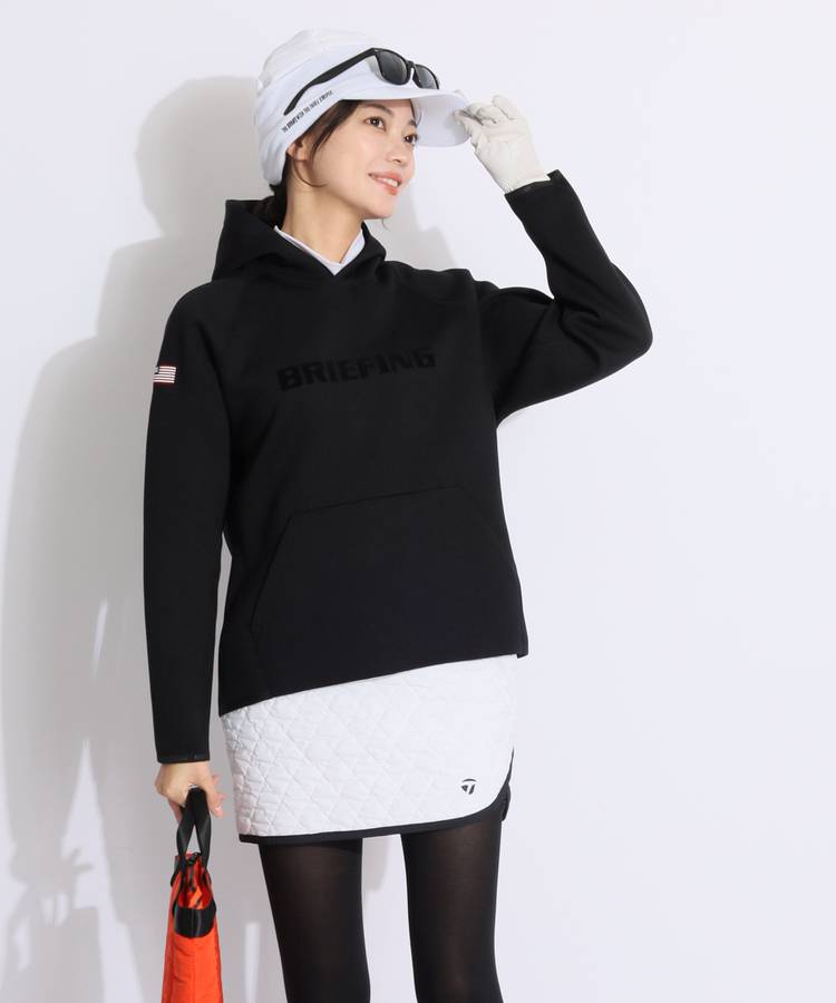 ブリーフィング☆レディース☆パーカー☆トップス☆XS～S☆美品☆ ブリーフィングゴルフ BR フロッキープリントポンチパーカー