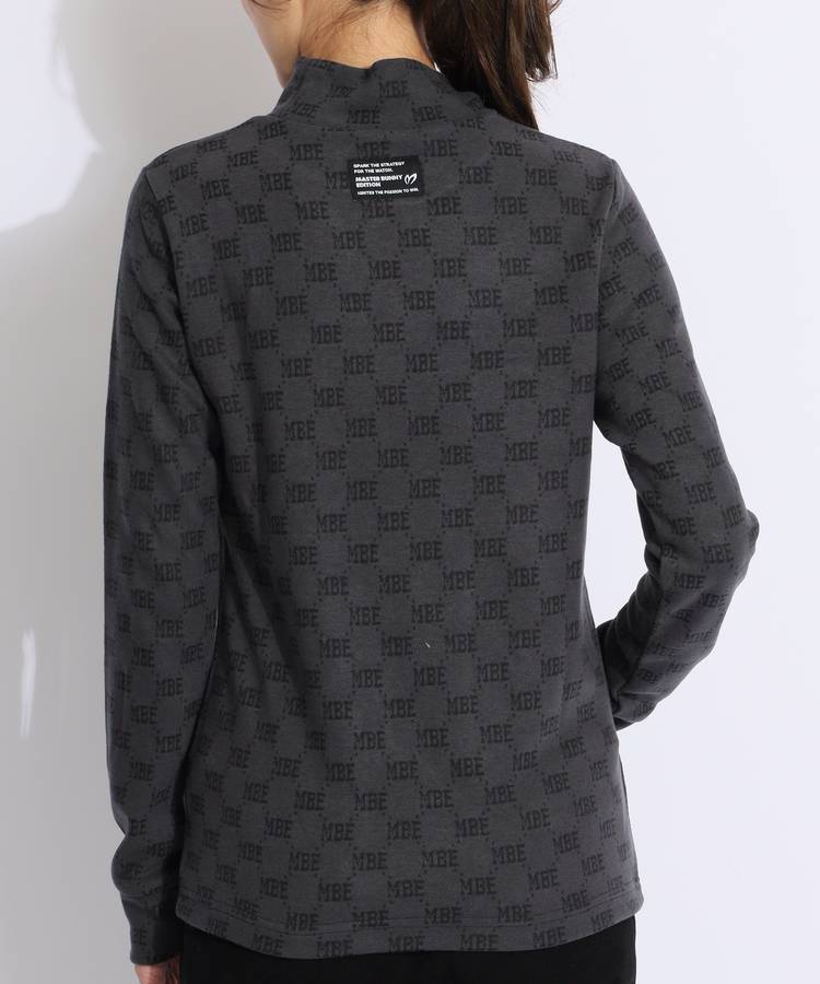 マスターバニー MB モノグラムロゴ起毛モックネック長袖カットソー