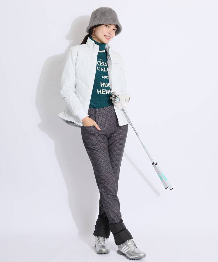Heal Creek - coco 未使用品 ヒールクリーク HEAL CREEK レディース セーター 40(M) 紺  ネイビー 長袖ニット カシミヤ混 総柄 手洗い可能】キャッシュウール ハイネックニットプルオーバー