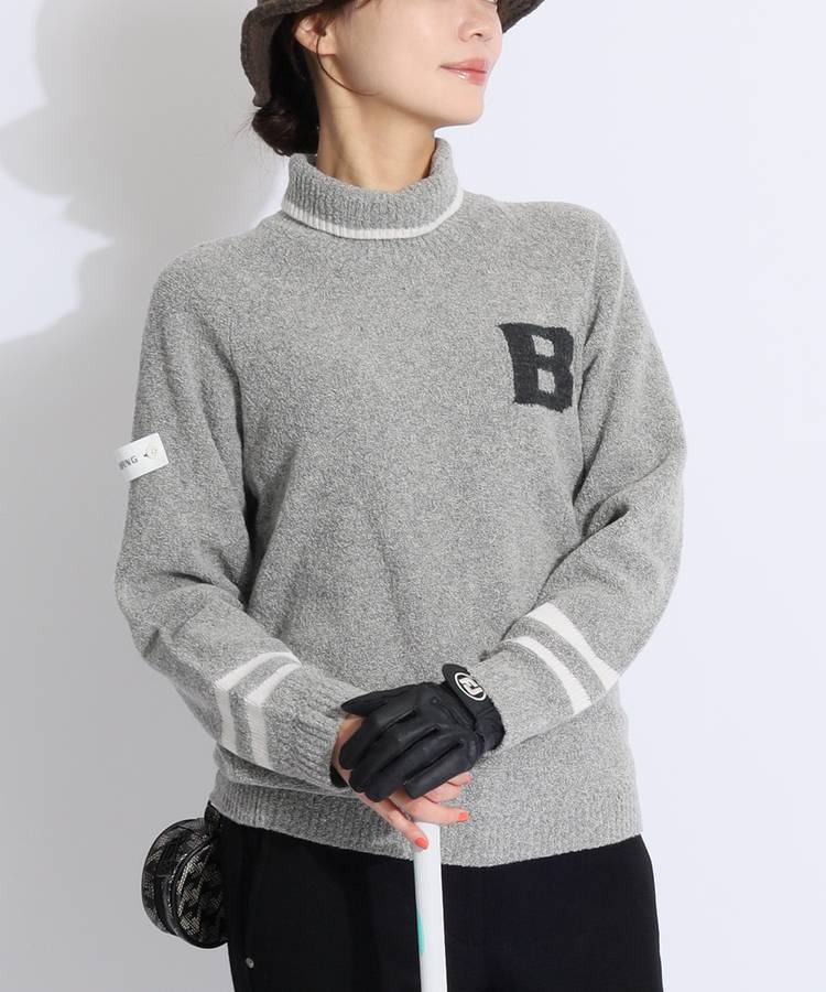 ブリーフィングゴルフ BR ロゴワッペンブークレタートルネック