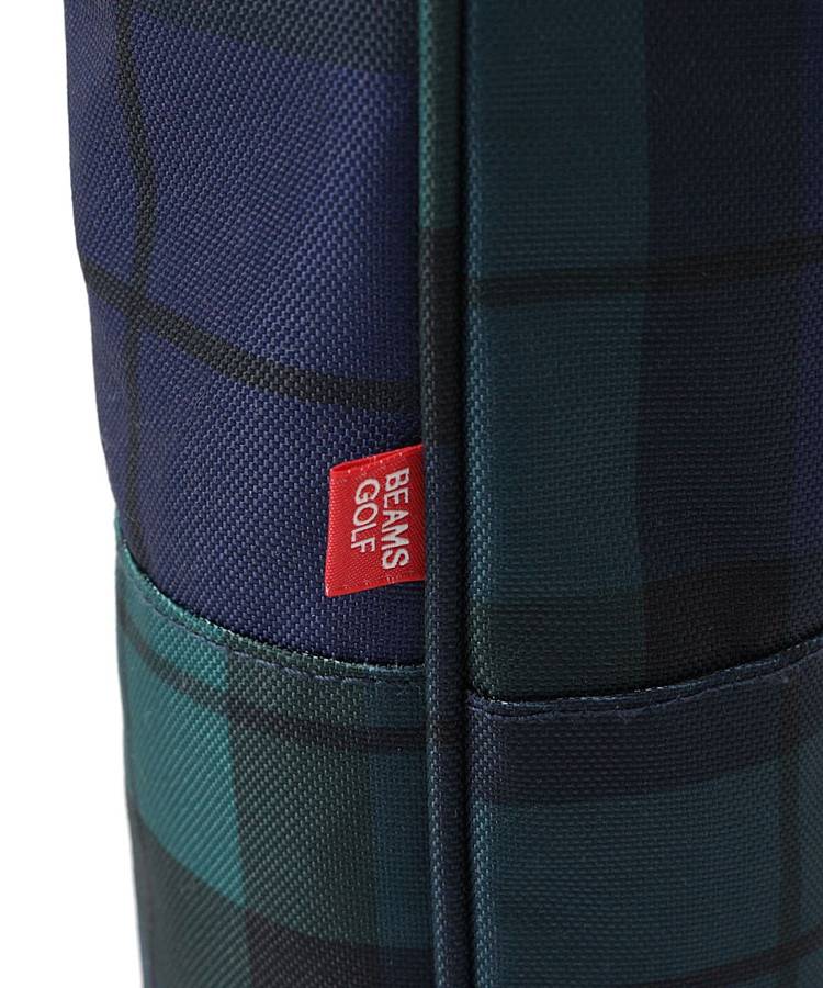極美品〈BEAMS GOLF〉クラブケース ネイビー チェック柄 ビームスゴルフ BE ブラックウォッチ柄クラブケース レディースゴルフ