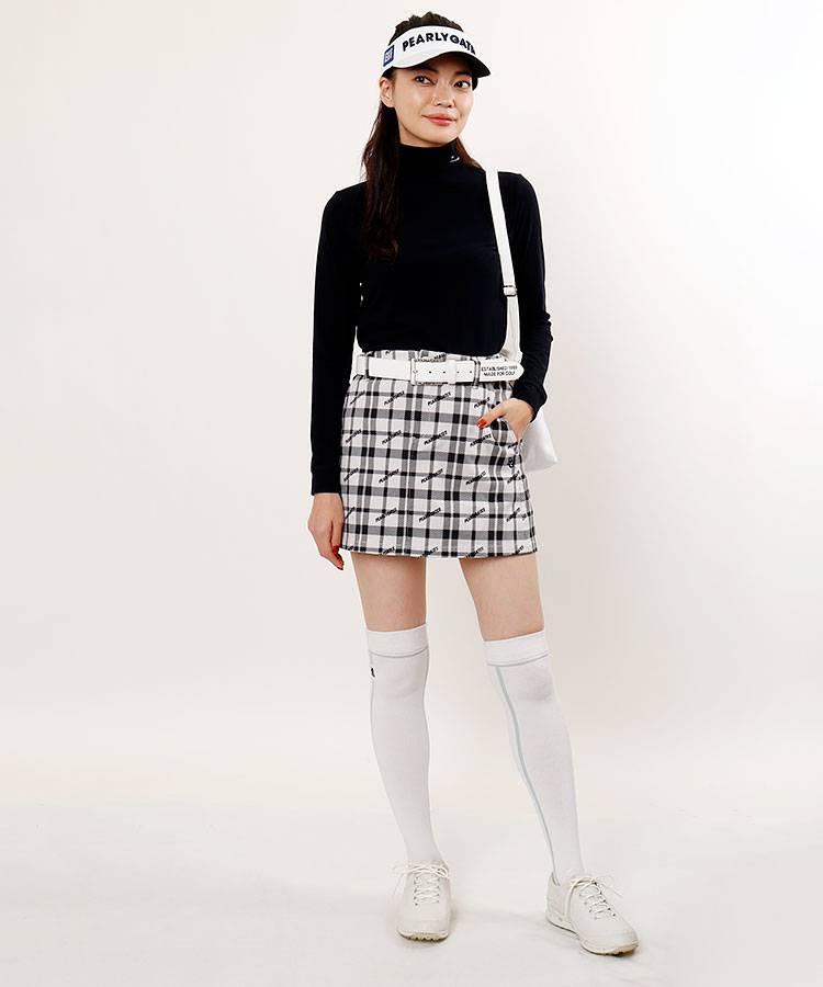 パーリーゲイツPGGサラサラスカートとモックトップスセットアップサイズ1 PGG】【直営店舗&公式オンライン限定】ストレッチデニット