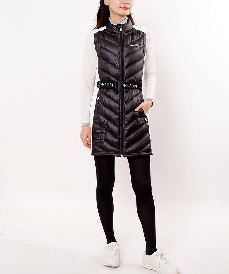 ジュン ロぺ Jr ロゴベルト付き 撥水ダウンワンピース レディースゴルフウェア通販 キュルキュルセレクト Curucuru Select