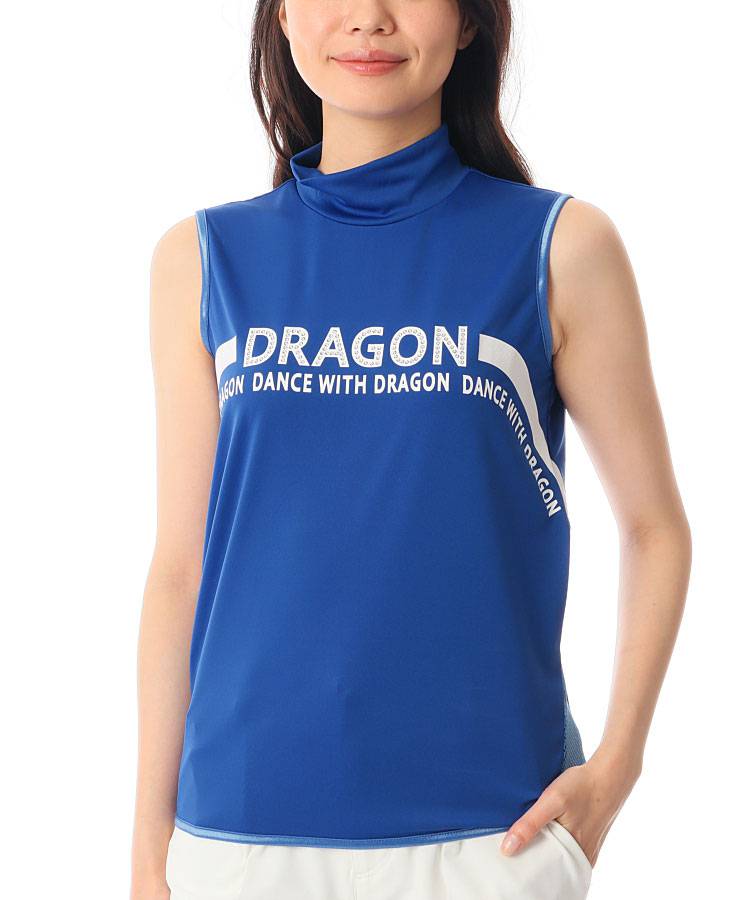 Dance With Dragon　ノースリーブカットソー ダンスウィズドラゴン DD ロゴLINEストーンノースリーブ
