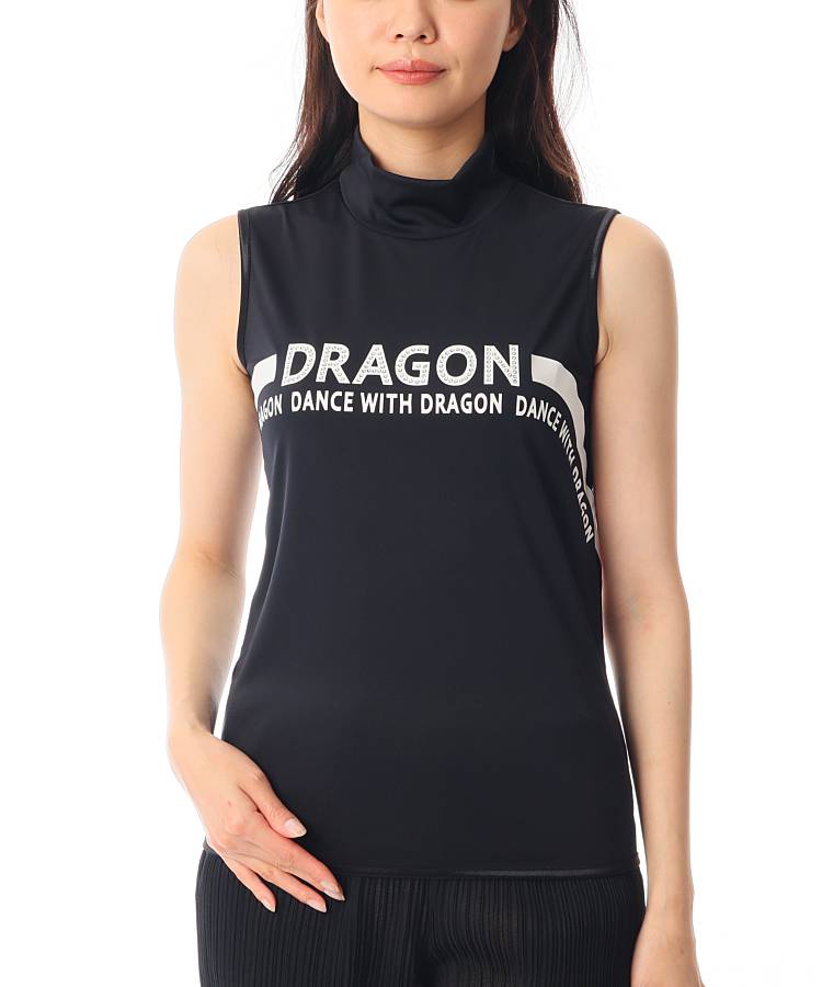 Dance With Dragon　ノースリーブカットソー ダンスウィズドラゴン DD ロゴLINEストーンノースリーブ