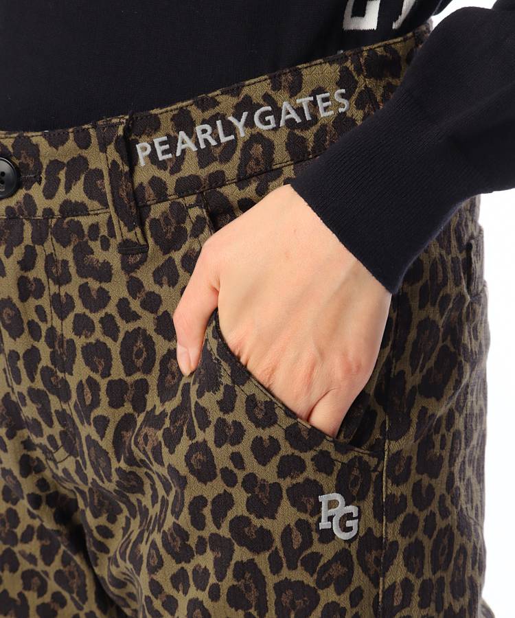 パーリーゲイツ PG パワフルストレッチ変形ダイヤ柄ストレートパンツ