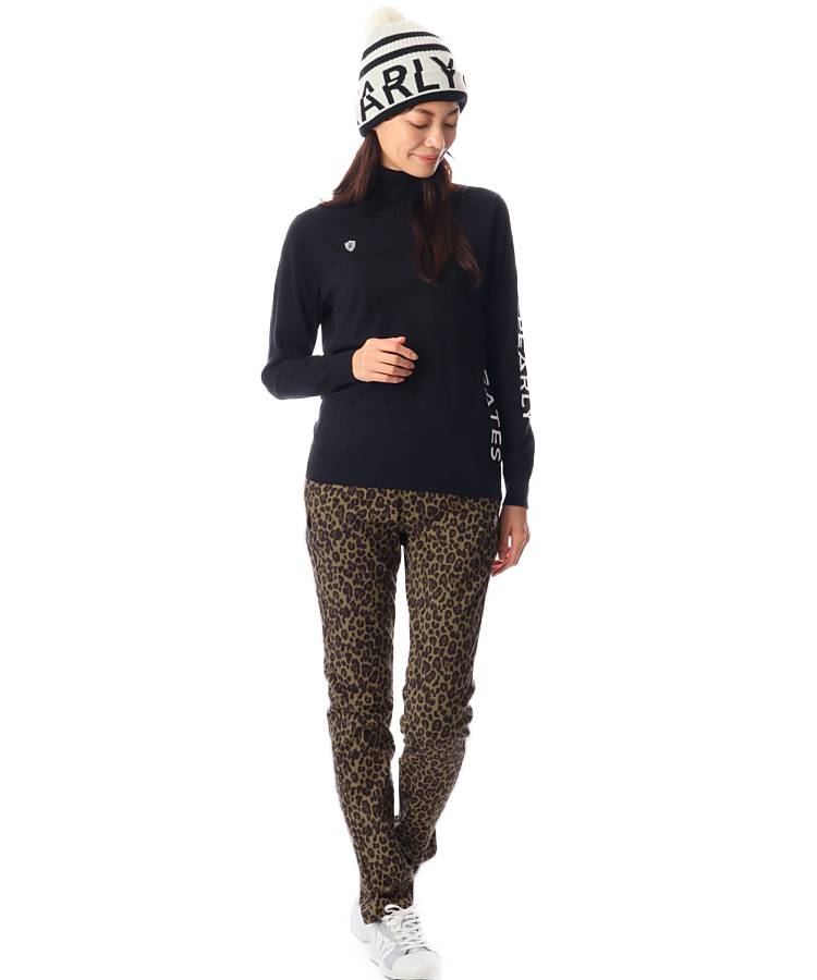 パーリーゲイツ PG パワフルストレッチ変形ダイヤ柄ストレートパンツ