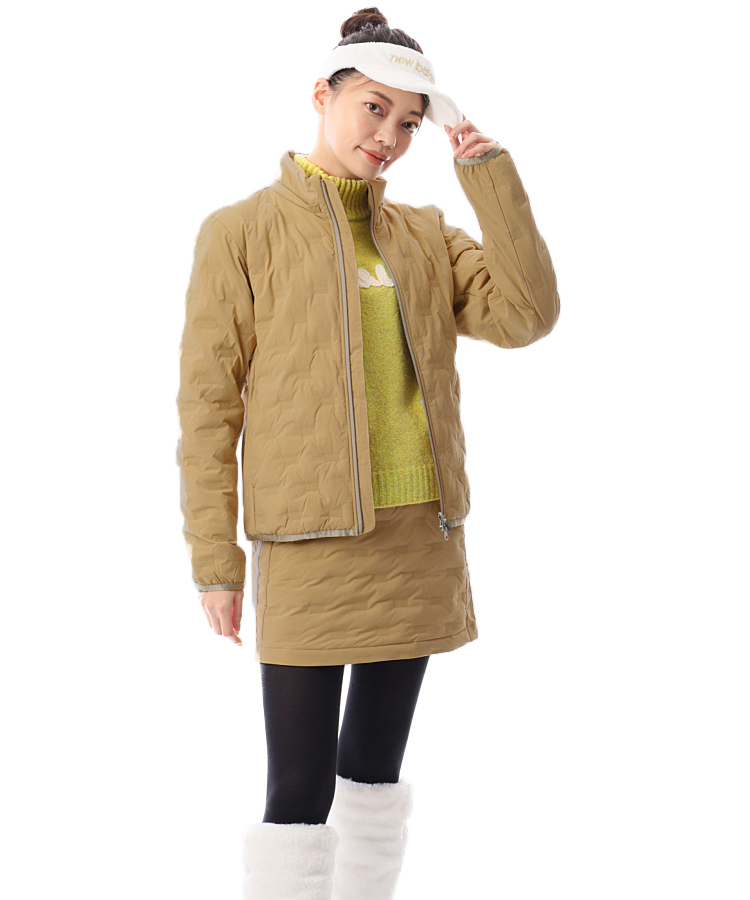 NEWBALANCE　ゴルフ　ダウンスカート　Size1　ベージュ ニューバランスゴルフ NB 【ワゴンセール】吸湿発熱ライトダウン