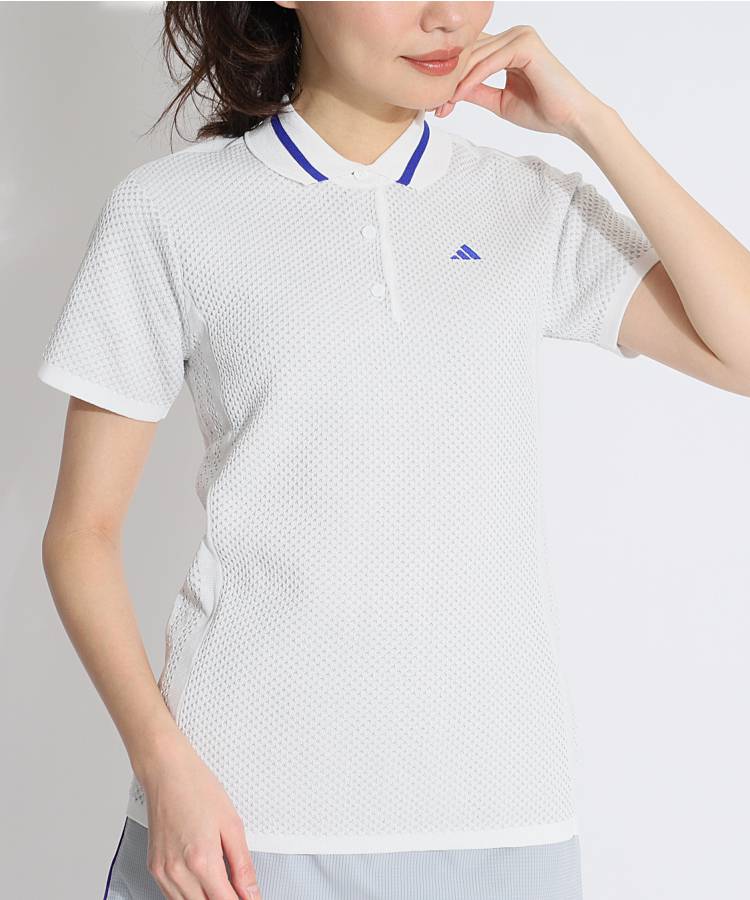 新品APCゴルフウェアレディースポロシャツ　ニット半袖 A.P.C.ゴルフ ウェア レディース セーター ニットポロシャツ