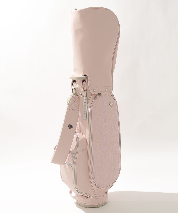 【美品】デサント　キャディバック　ピンク♡ DESCENTE デサントゴルフ GOLF LUXE スワロフスキーネーム