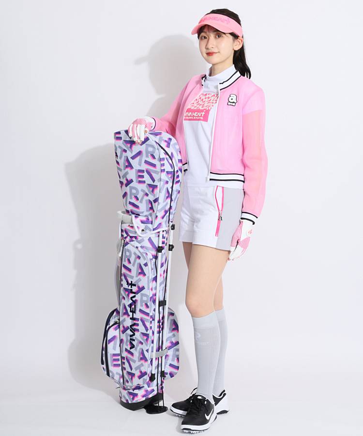 アルチビオ　メッシュ　タートルネック ゴルフ　白　ピンク アルチビオ メッシュ タートルネック ゴルフ 白 ピンク アルチビオ