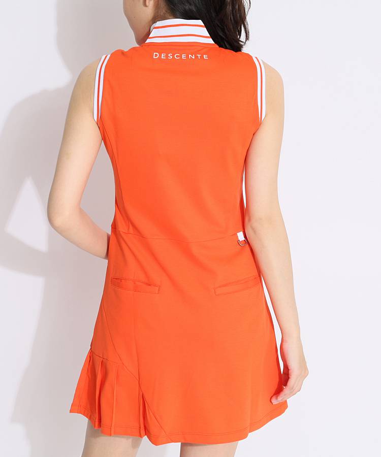 デサントゴルフ DE 速乾Stretchプリーツ切替ノースリーブワンピース