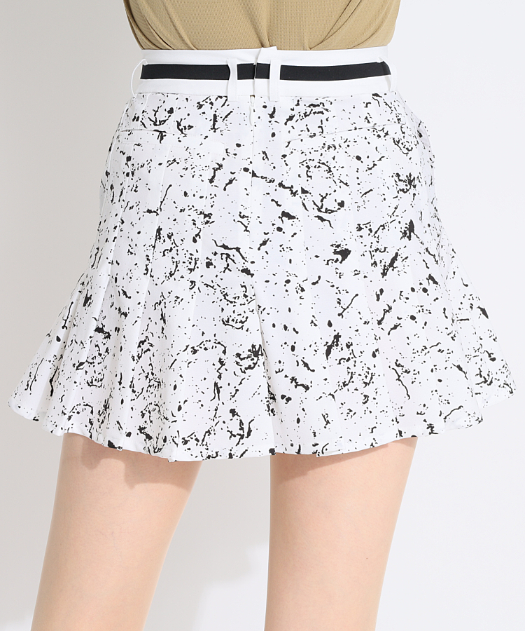 ランバン スポール LV UV吸汗速乾スプラッシュ柄プリーツスカート