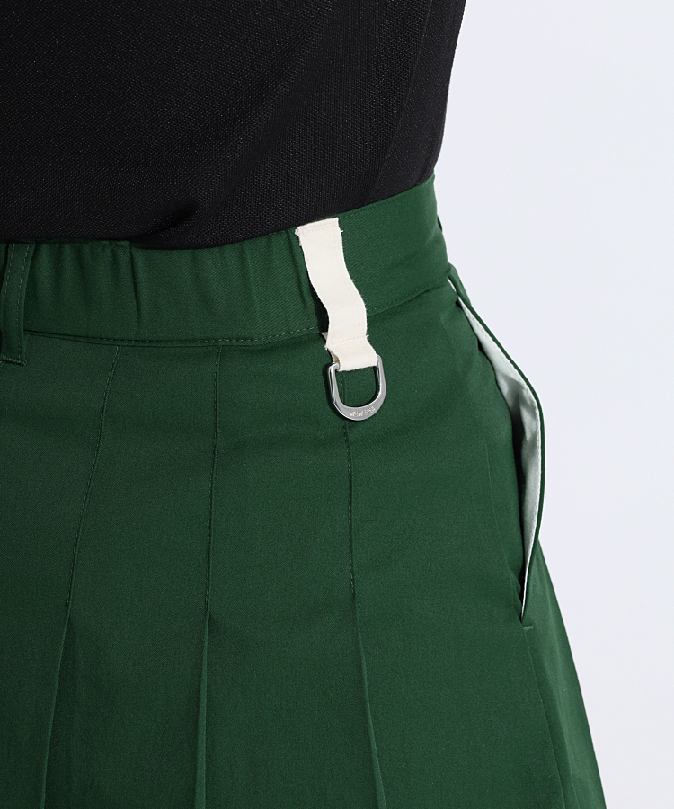 美品✨ニューエラ　グリーン プリーツスカートキュロット 　サイドジッパー ニューエラ NE 一体型ペチパンツプリーツスカート(グリーン