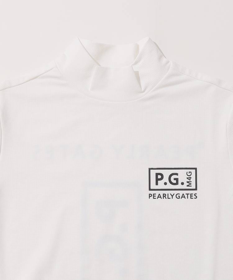 PEARLY GATES - 新品　パーリーゲイツ　モックネック　半袖カットソー　ゴルフ　レディース　00 パーリーゲイツ PG パロディロゴモックネック半袖カットソー