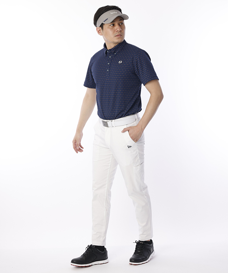 【新品】サマンサタバサ ゴルフウェア ポロシャツ 刺繍 ワッペン 日本製  紺色