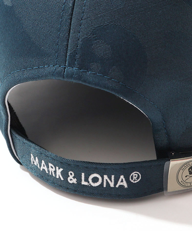 MARK&LONA マーク＆ロナ 3Dスカルワッペンベロアポロシャツ L カーキ