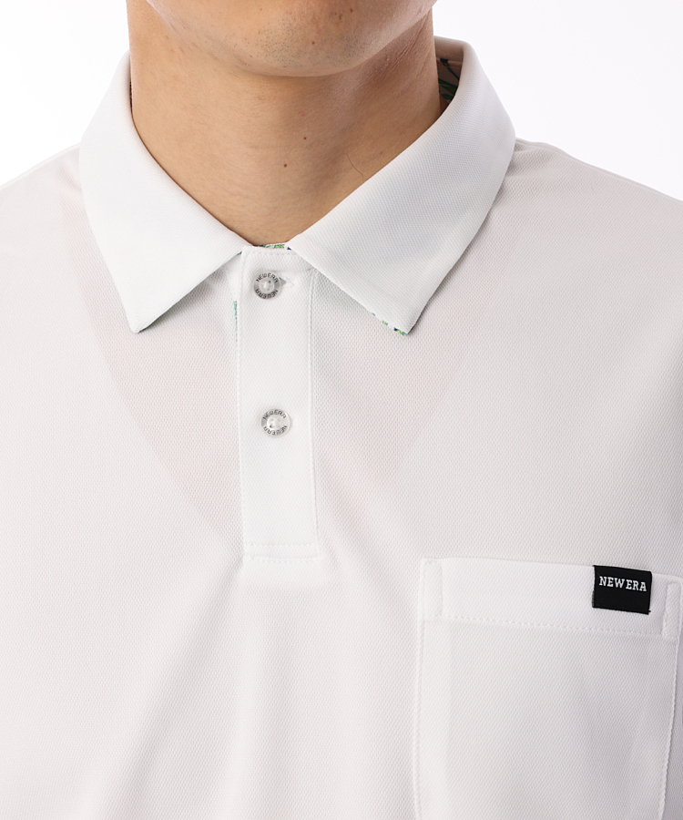 ニューエラ NE 速乾UV胸ポケット半袖ポロシャツ(ホワイト) ゴルフウェア通販 HIGUMA GOLF STORE（ヒグマゴルフストア）