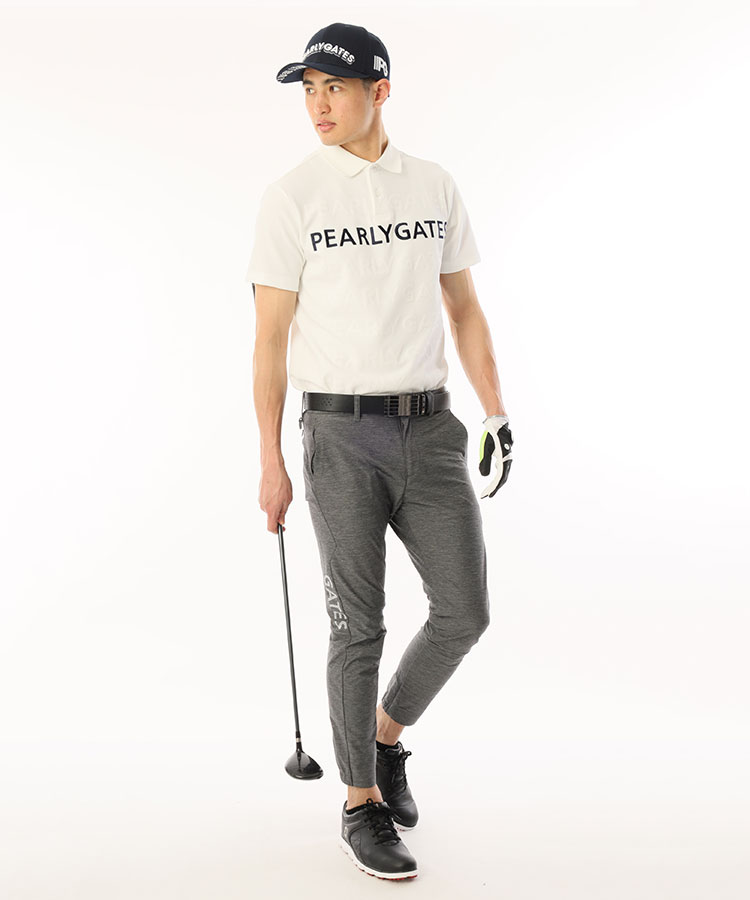 パーリーゲイツ PG ロゴ織り半袖ポロシャツ ゴルフウェア通販 HIGUMA