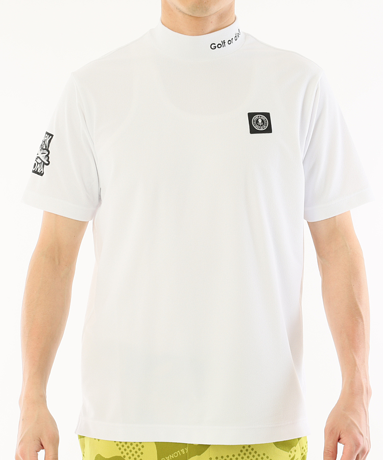 新作MARK&LONA モックネックTシャツ Mサイズ WHITE 新品-