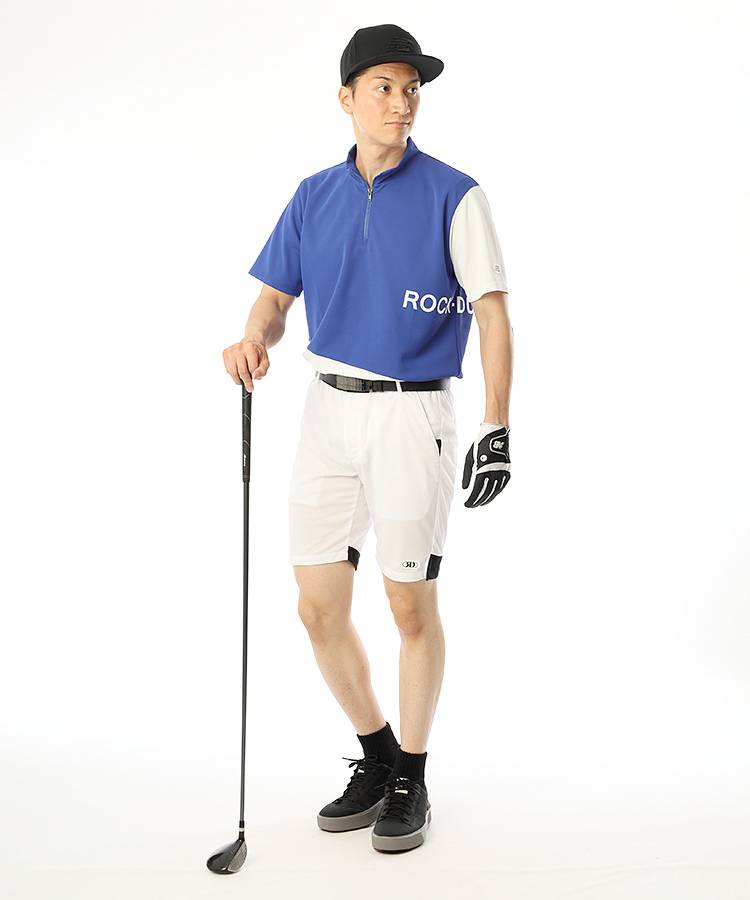 ロックデュード RD バイカラーハーフジップモックネックカットソー ゴルフウェア通販 HIGUMA GOLF STORE（ヒグマゴルフストア）