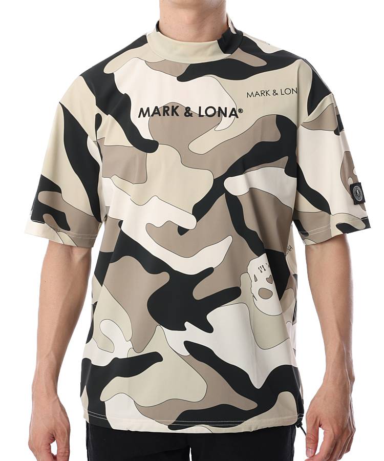 MARK&LONA（マークアンドロナ）半袖モックネックシャツ-