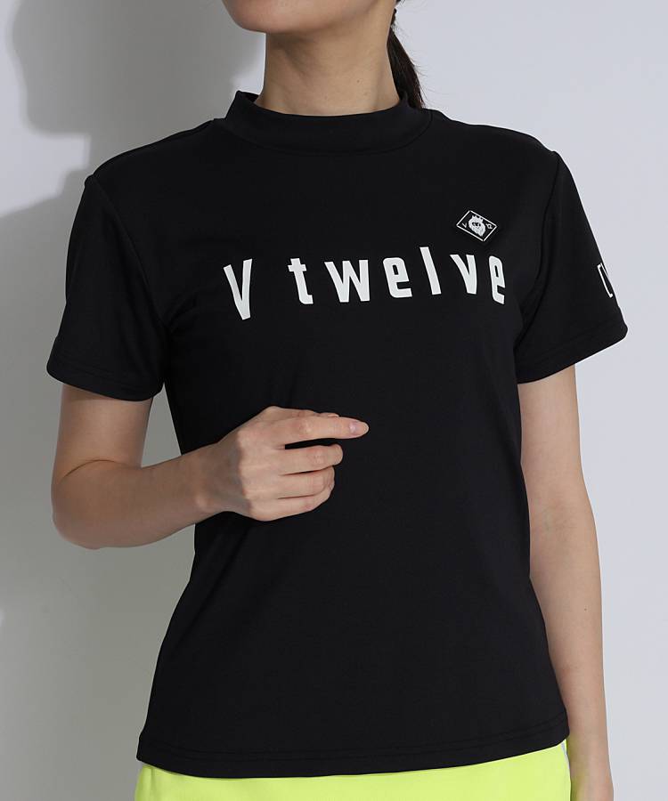 VI 2FACEモックネック半袖カットソー