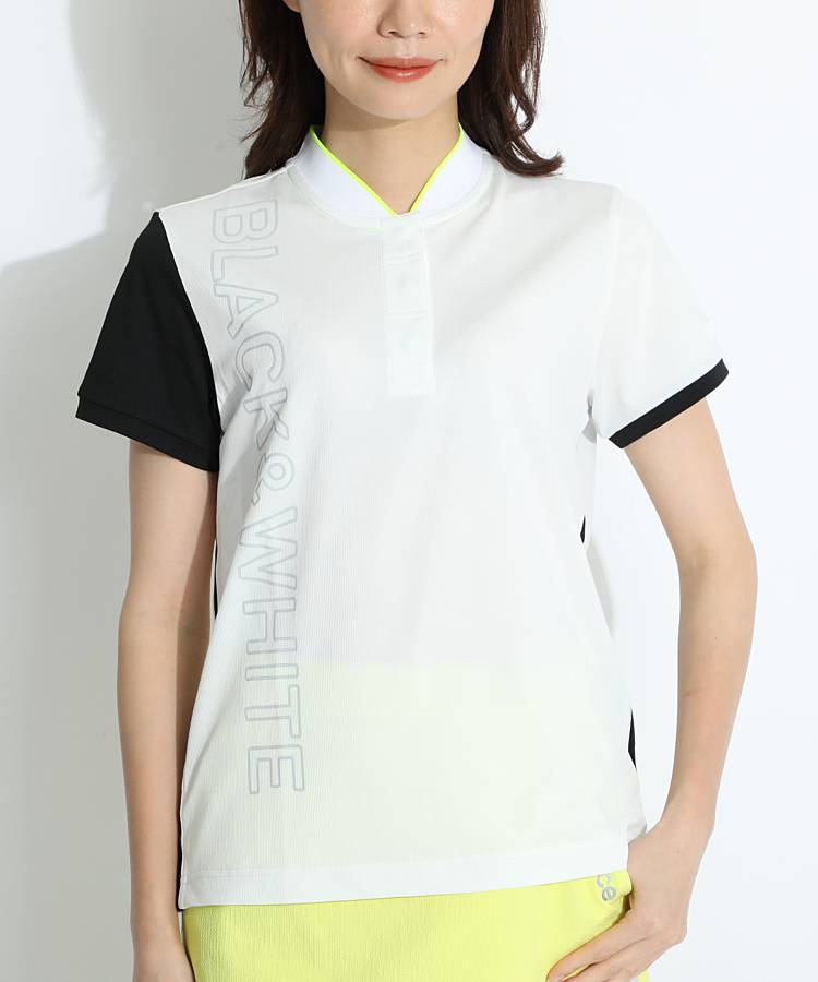 BW [MisuzuNarita]サイドロゴUV半袖ポロシャツ