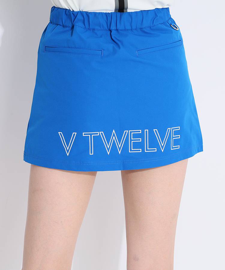 VI Backロゴプリント台形スカート