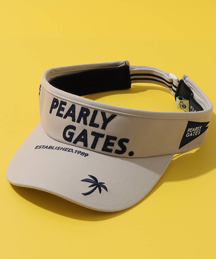PG 編みロゴ刺しゅうツイルサンバイザー