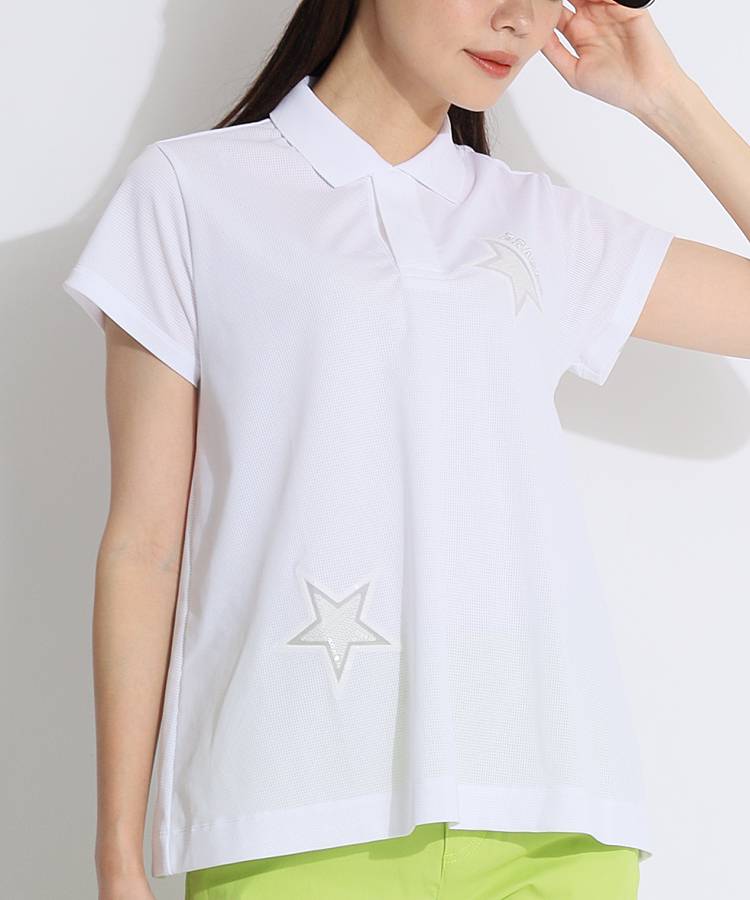 DD STARモチーフメッシュ半袖ポロシャツ