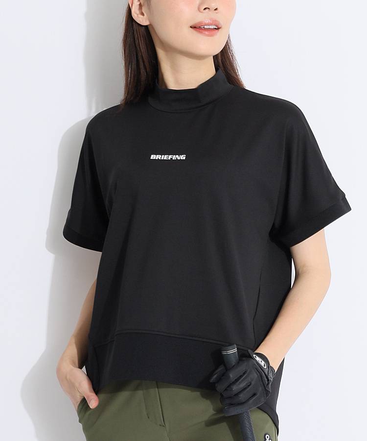 ブリーフィングゴルフ BR バックロゴテープリラクシーモックネック半袖