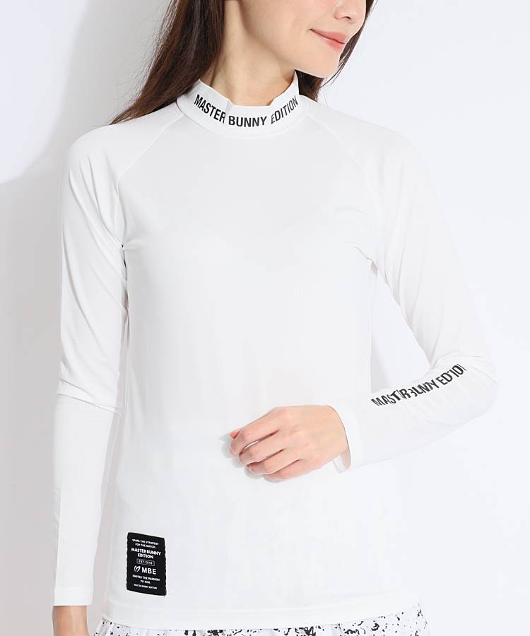 MB クールコア微メッシュ長袖モックネックカットソー