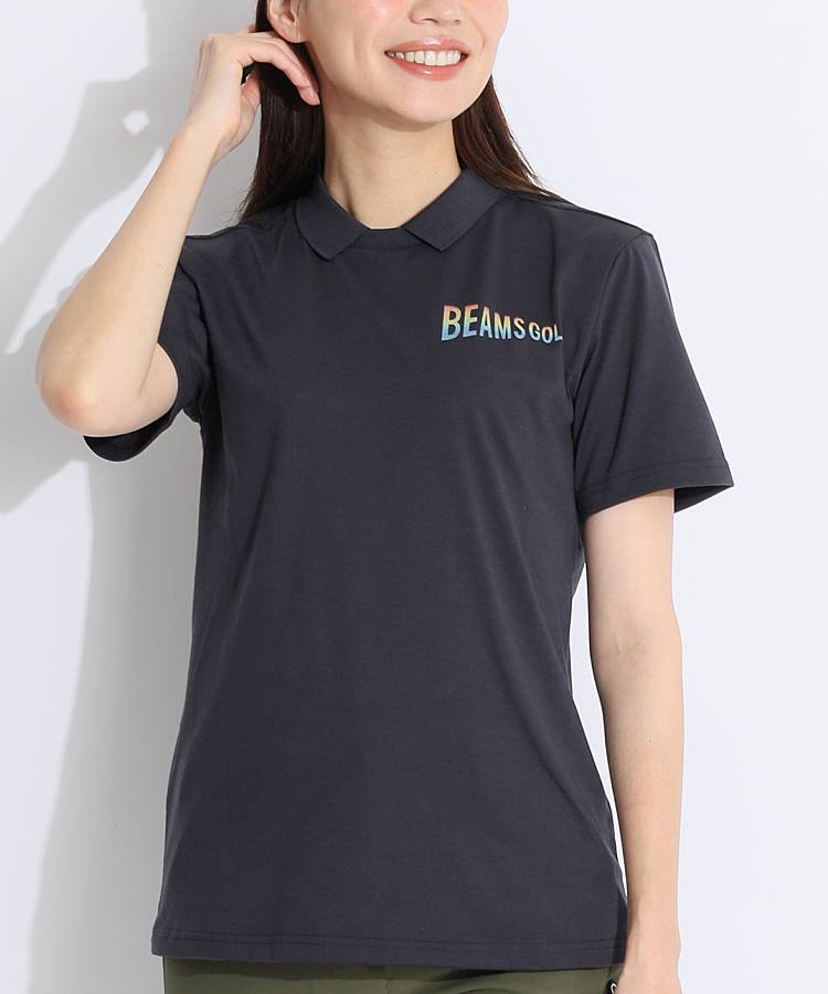 BE 速乾UVバックプリント半袖カットソー
